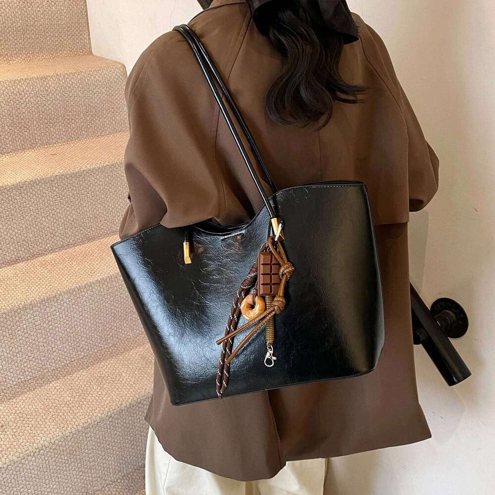 PU Leather Solid Color for Women Fashion Zipper Pu Women's Handbags Single Shoulder Tote Bag Large Capacity Handbag XJ260306