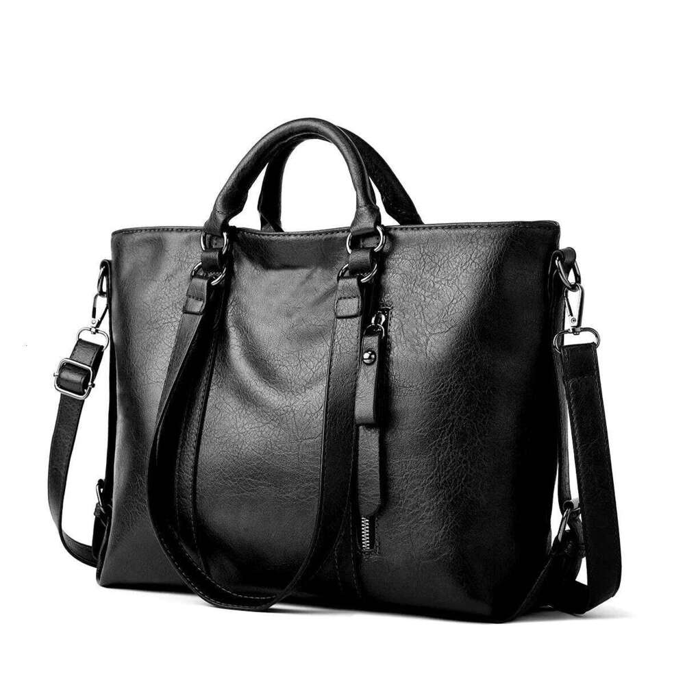 Large size women's handbag, artificial leather long strap, single shoulder bag A4 Business Office Tote Bag XJ260306