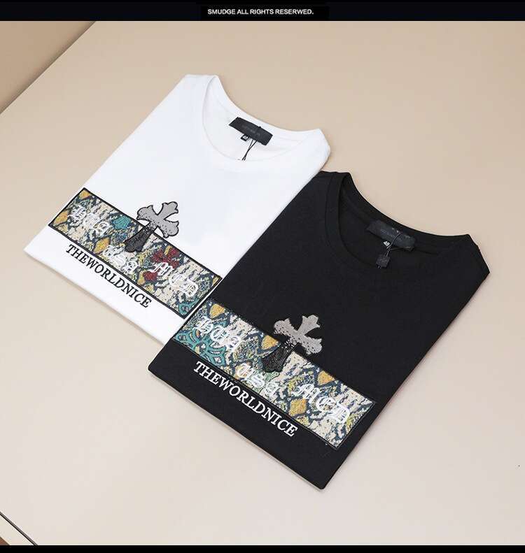 European Brand Short-Sleeve T-Shirt Round Neck Casual Half-Sleeve Tee Summer New Men's Fashion Trend Luanyun