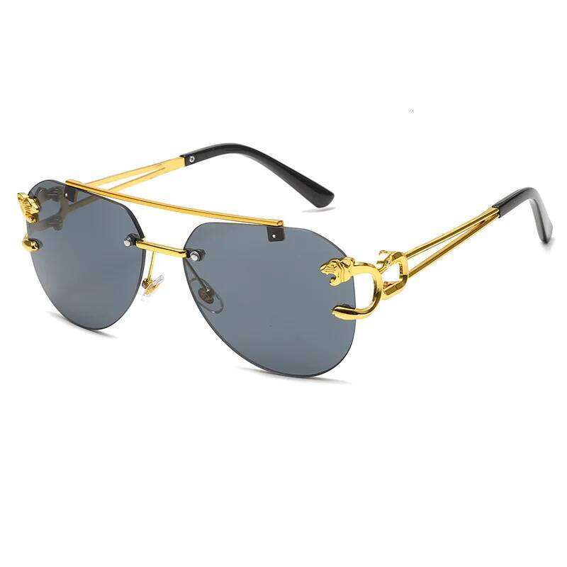 New Rimless Sunglasses Pilot Fashion Frame Women Men Large Round Sun Glasses for Female Male Gradient Traveling Oculos Z260306