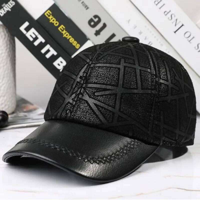 New Autumn Men And Women Sheepskin Baseball Caps Party Hats Natural Genuine Hat Fashion Personality Brands Leather Cap Y260304
