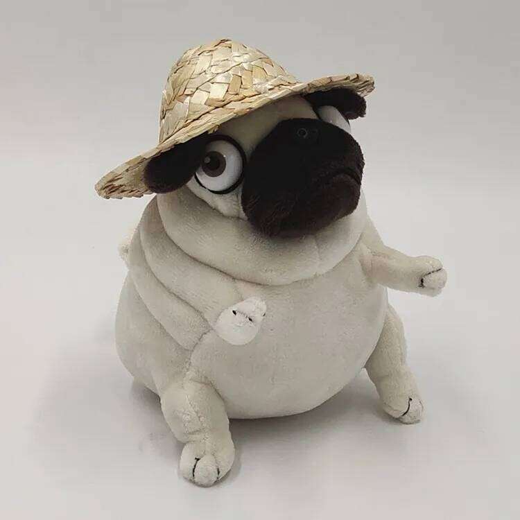kawaii Plush Toys 15cm dog the Elf Fat Sitting Pug Dogs Toy Stuffed for Kids Children Birthday Gift Dolls R260908 - view 3