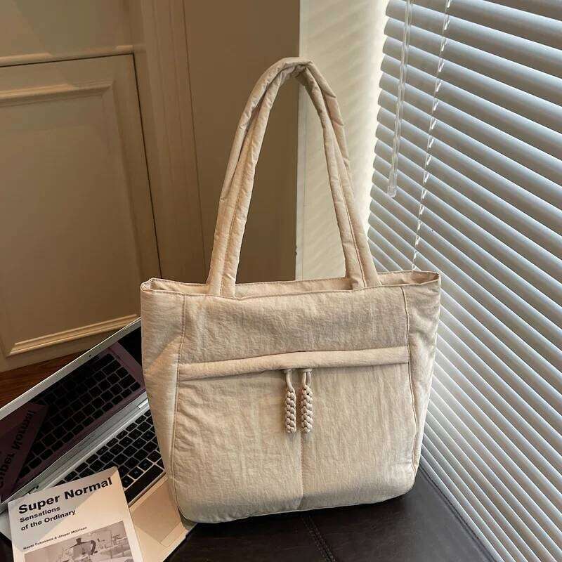 Fashion Large Capacity Tote Women Casual Storage for Work School Commute Versatile and Comfortable Texture Shoulder Bag XJ260306