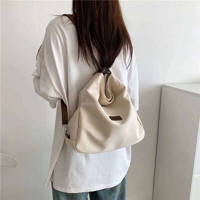 Canvas Tote Women's High Capacity and Minimalist College Style Backpack Fashion Versatile Casual Shoulder Crossbody Bag XJ260306