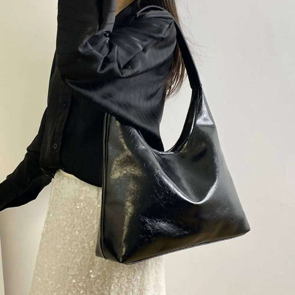 Casual Wine Red Hobo korean Style Large Capacity Underarm Vintage Single Shoulder Tote Bag Commute XJ260306