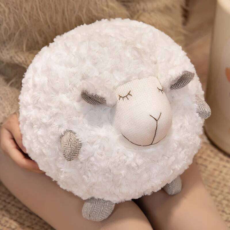 28cm Lovely Plush Toys Stuffed Animal Round Ball Sheep Fluffy Lamb Plushie Doll Soft Pillow Kid Birthday Xmas Gifts R260908 - view 7