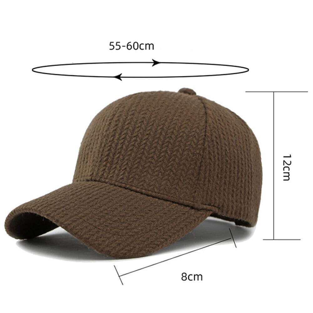 FS Brown Winter Warm Baseball Cap For Men Luxury Brand Woolen Women Hat Gray Street Windproof Trucker Caps Gorras Hombre 2025 Y260304