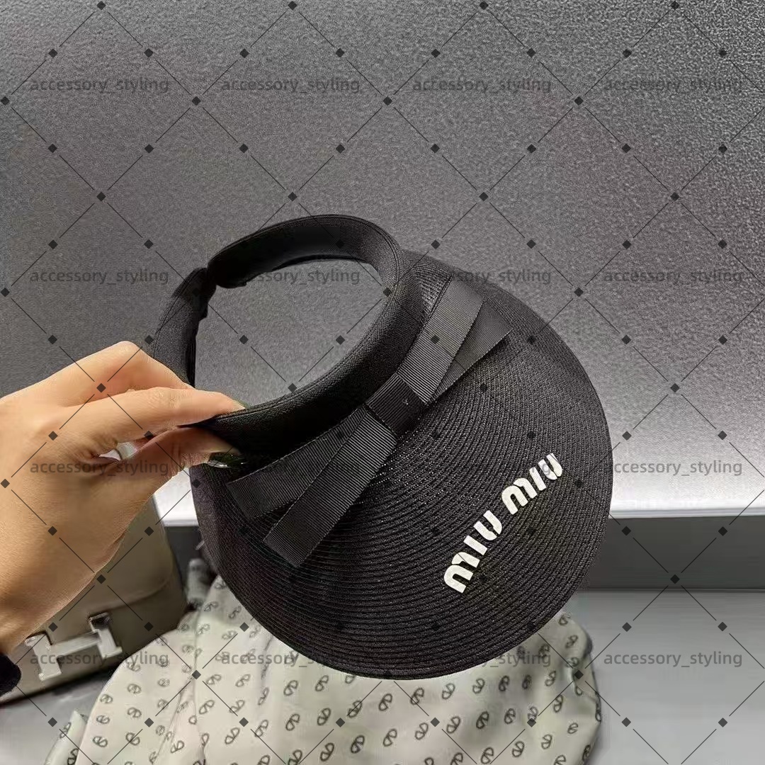 Womens Hat Designer Letter Empty Top Cap Casual Summer Visor Sun yoga Sports ventilate Golf Tennis Outdoor Beach Baseball large brim hair hoop straw hat