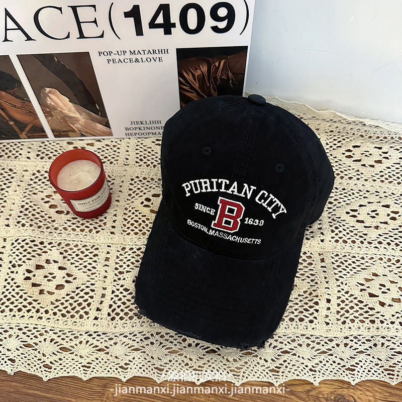 2026 New Designer Luxury Brand Spring/summer American B-shaped Embroidered Street Style Soft Top Baseball Hat Casual Versatile Suitable For Couples Ha