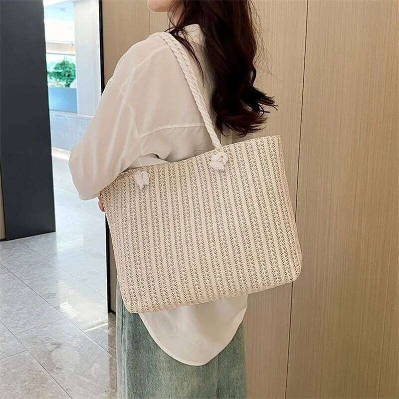 Fashion Large Capacity Straw Tote Designer Women Handbags Handamde Woven Summer Beach Bag Casual Bali Travel Big Purse 2024 XJ260306