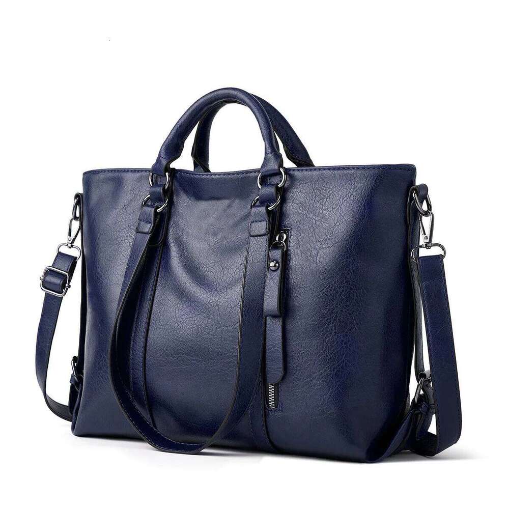 Large size women's handbag, artificial leather long strap, single shoulder bag A4 Business Office Tote Bag XJ260306