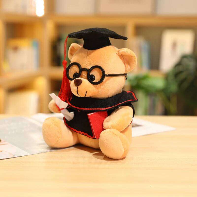 16cm/21cm Doctor Hat Teddy Plush Toy Small Sitting Bear Doll Stuffed Animals Boys Girls Students Graduation Gifts R260908 - view 6