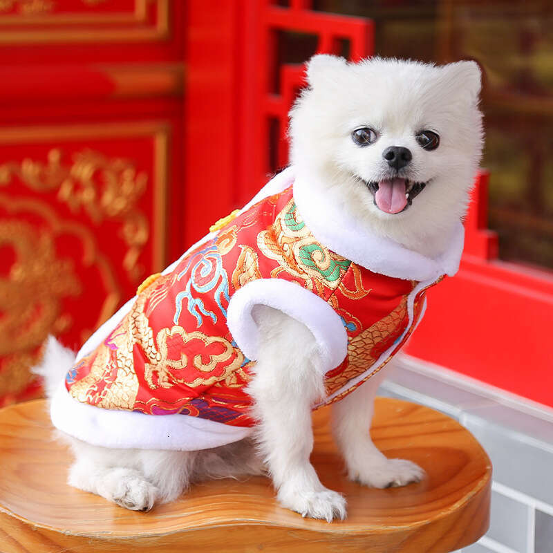 Famous brand New Year Outfit Pet Clothes Small Medium Large Dogs French Bulldog Autumn Winter Cat Apparel Dog Supplies Clothing pupakaIK