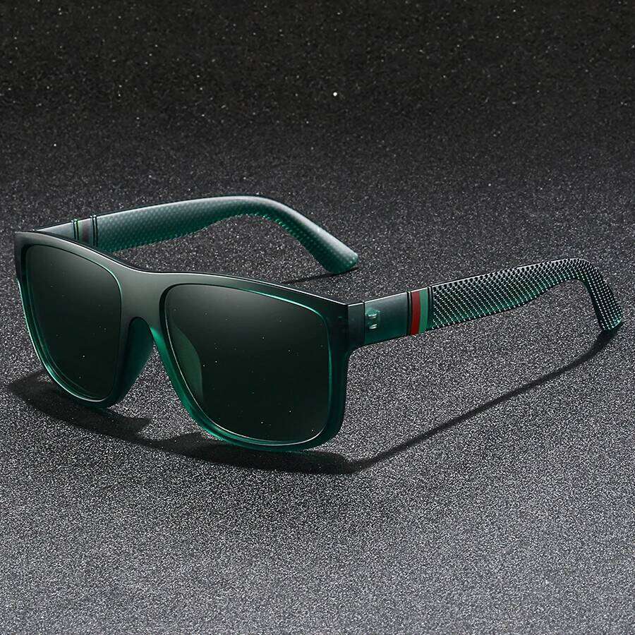 Fashion Vintage Check Pattern Square Sunglasses Men Women Fishing Driving Man Luxury Brand Sun Glasses UV400 Eyewear Z260306