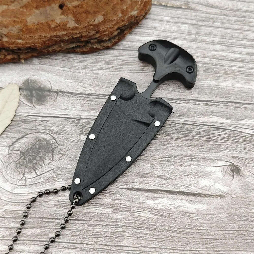 2024 Mini Fixed 440C Blade Aluminium Handle Necklace Outdoor pocket knife Knife Portable Hunting EDC Knives Survival Tool with Sheath 15017 3300 15700