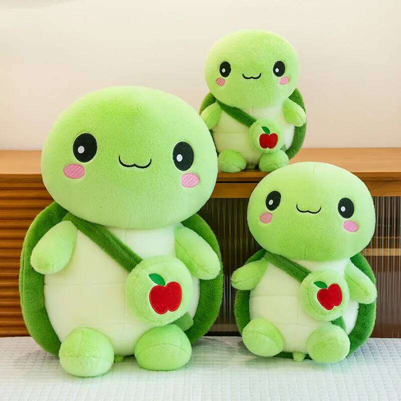 1pc 30cm/11.81in apple plush toy turtle doll pillow claw machine exchange birthday gift R260908 - view 3