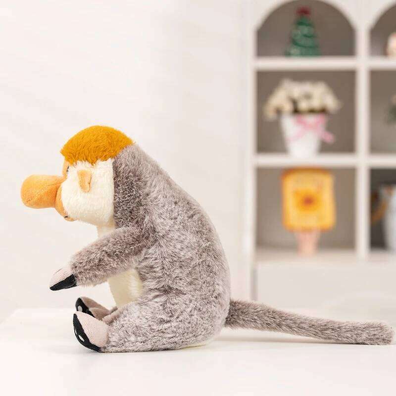 22cm Cute Proboscis Monkey Plush Long-Nose Stuffed Ultra-Soft Rare Jungle Toy for Kids Animal Lovers Birthday Gift Decor R260908 - view 7