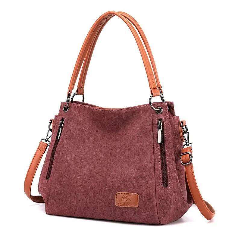Women's work handbag, large capacity, elegant bag, detachable shoulder strap, safety zipper handbag XJ260306