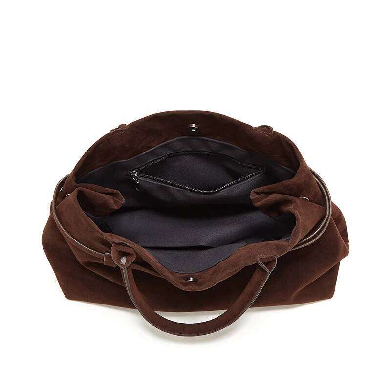 Buckle Decorative Design Solid Faux Suede Handbag Large Capacity Hasp Casual Tote Hot Sale Bags for Women Bolsas Femininas XJ260306