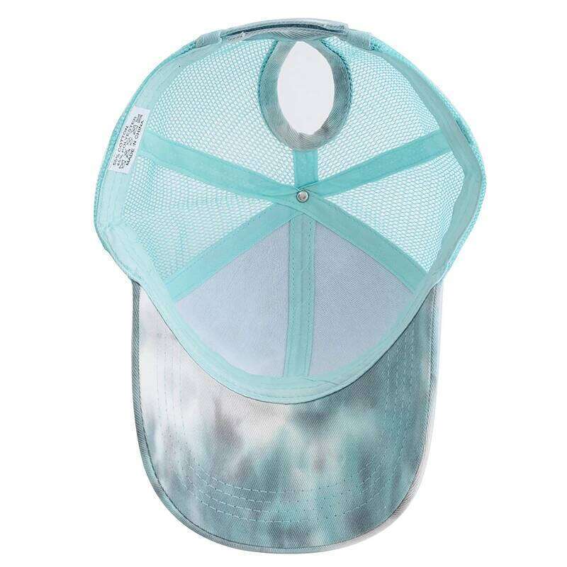 New Women Ponytail Tie Dyeing Design Baseball Cap Female Streetwear Trucker Hats Y260304