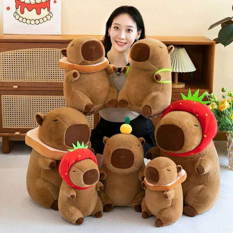 25cm Series Capybara Simulation Capibara Anime Fluffty Toy Cute Stuffed Animals Soft Doll Plush Christmas Gifts R260908 - view 6