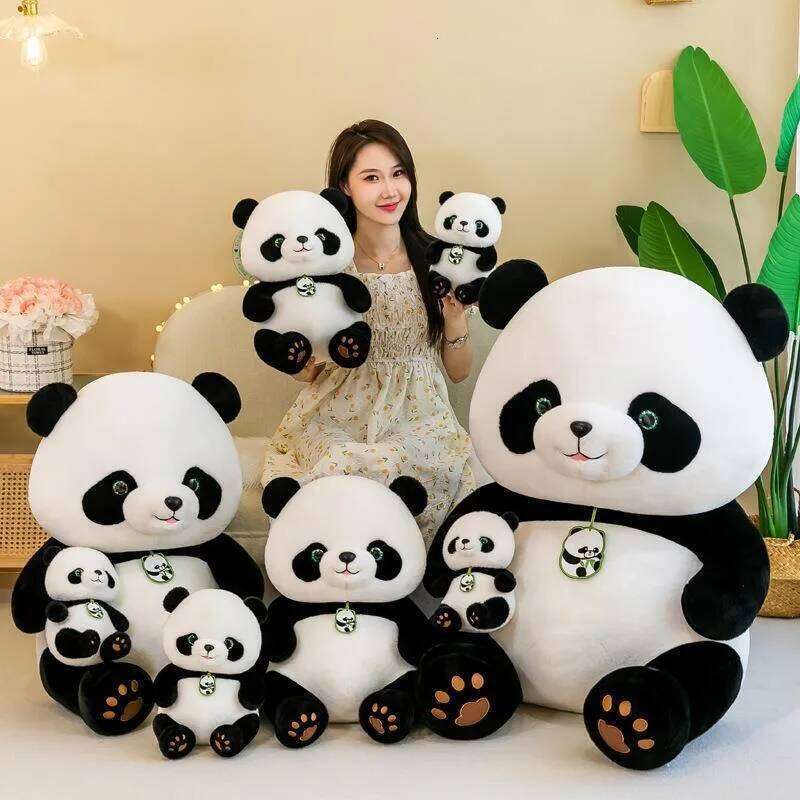 1pc 28cm/11.02in Cute simulated panda plush toy children's sleeping rag for girls children soothing gift doll R260908 - view 5