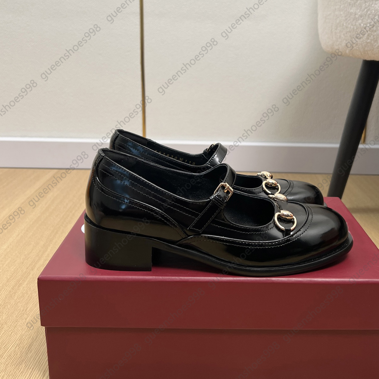 Elegant low heeled Mary Jane dress shoes women fashion Chunky Heel loafers leather casual buckle thick heels formal luxury designer party platform shoe Size 35-42