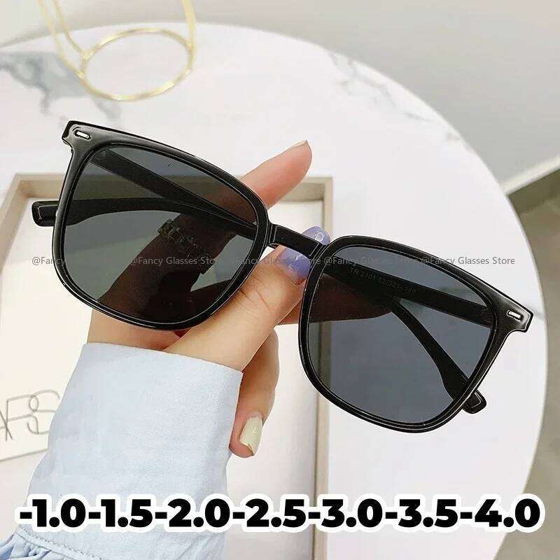 Women Anti-UV Outdoor Sunglasses Myopia Vintage Travel Vacation Sun Glasses for Men Unisex Female Square Near Sight Eyeglasses Z260306