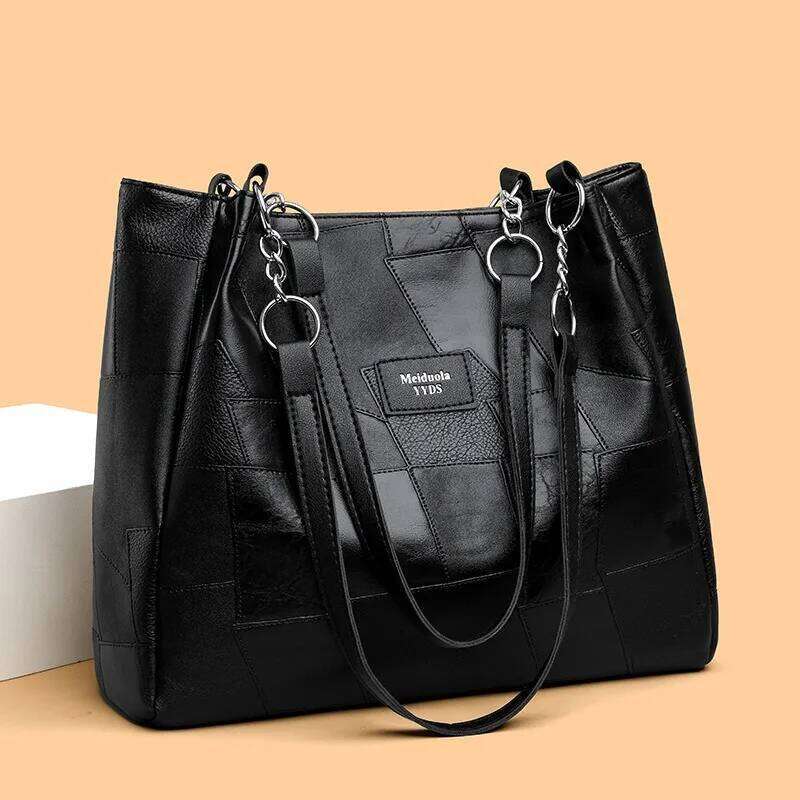 Soft Leather Large Capacity Tote Women's Retro Work Commuter Shoulder Bag XJ260306