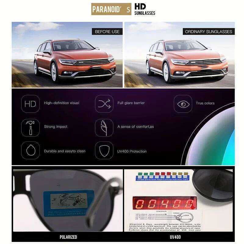 DUBERY Polarized UV400 Protection Sunglasses For Men And Women 7 Colors Model 102 Z260306