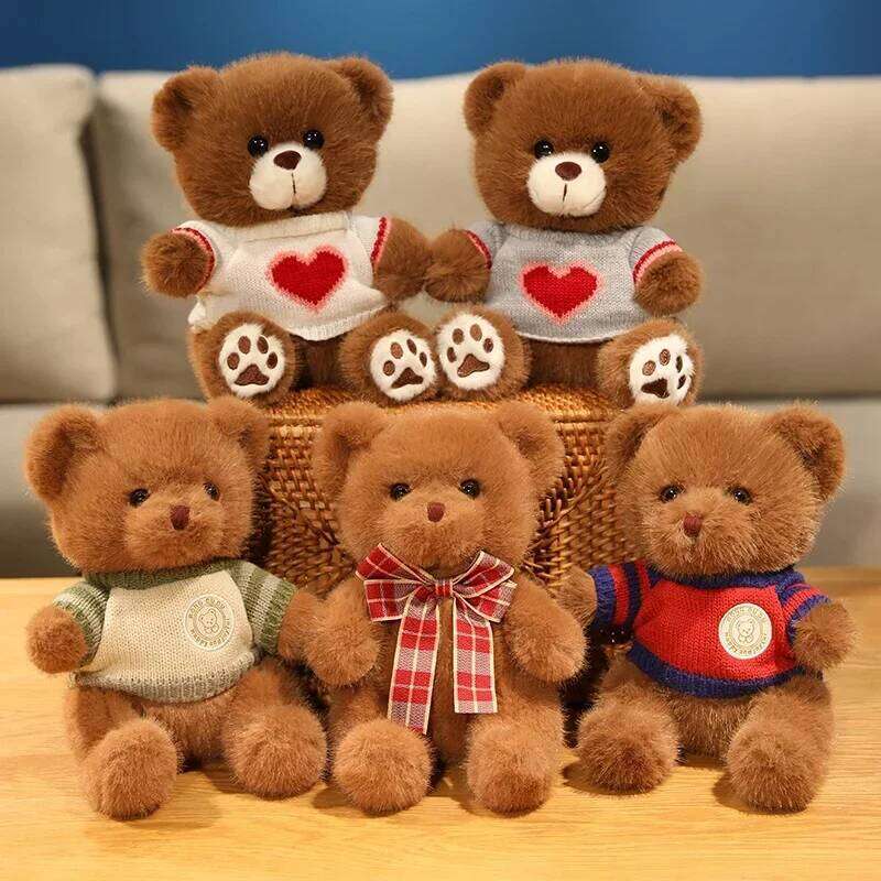 20cm Good Quality Heart Sweater Bear Plush Toys Boys Girls Lovely Cartoon Animals Stuffed Dolls Christmas Birthday Present R260908 - view 3