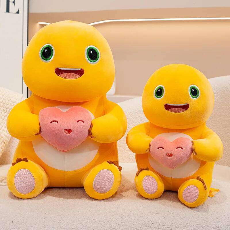 35/45 Milk Dragon Hold Heart Tulip Plush Toys Kawaii Soft NaiLong Stuffed Dolls Girls Boys Birthday Christmas Day Gift R260908 - view 7