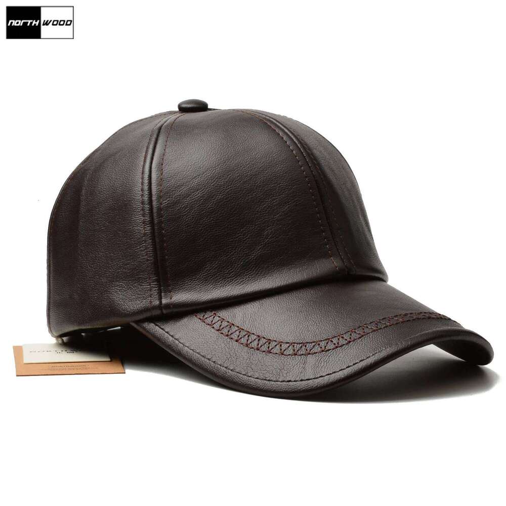 NORTHWOOD High-Quality Adjustable Faux Leather Baseball Cap Warm Medium Thickness Men's Snapback Hat for Autumn Winter Y260304