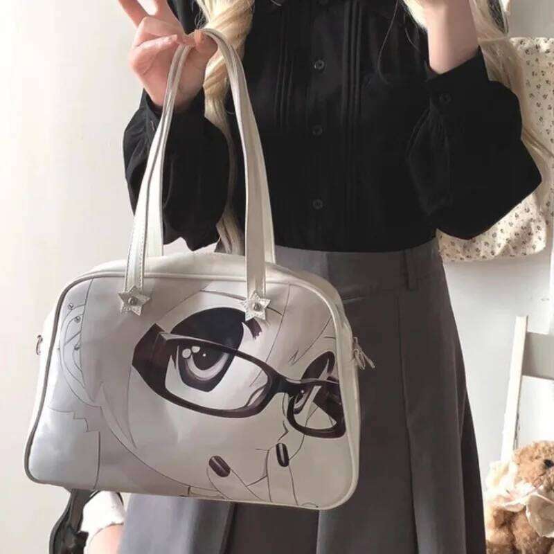 2025 New Japanese Anime Y2k Handbag Large Capacity Student Tote PU Jk Uniform Harajuku Shoulder Casual Bags For Women XJ260306