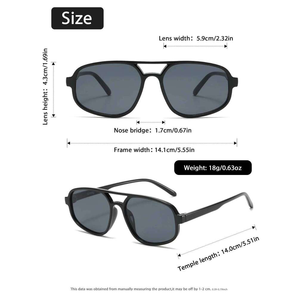 Retro Pilot Sunglasses 2025 New in Vintage Double Bridge Sun Glasses Women Trendy Luxury Brand Design Outdoor Shades Z260306