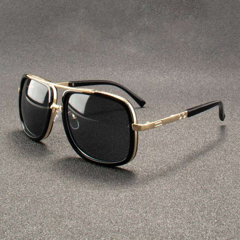2PCS Fashion Big Frame Sunglasses Men Square Women Retro Sun Glasses Vintage High Quality Gafas Oculos De Sol Z260306