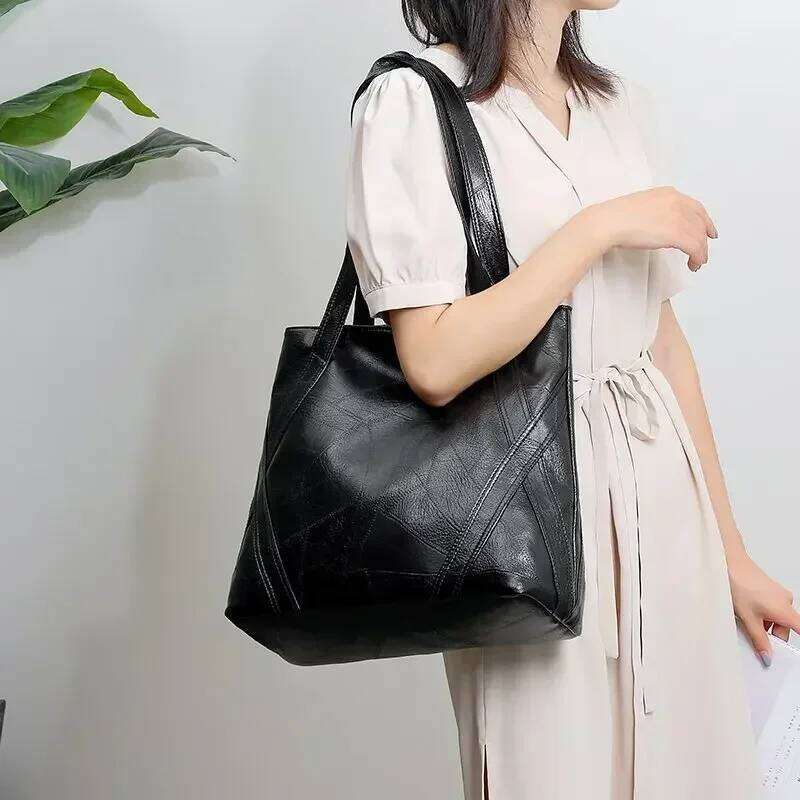 Interior Zipper Top-Handle Soft 2024 High Quality Bags for Women Casual Tote Fashion New Style XJ260306