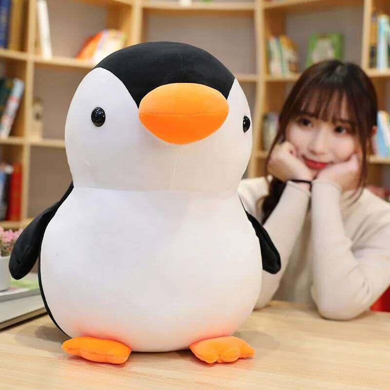 1pc 25cm/9.84in Cute cute penguin plush toy pillow children sleeping rag doll holiday gift girl R260908 - view 7