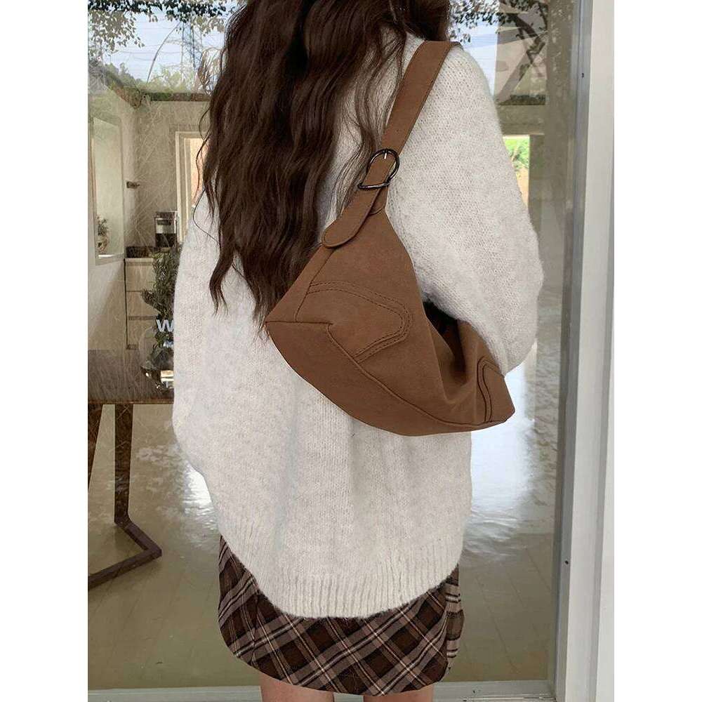 2025 New Autumn/Winter Vintage Fashion Suede Crossbody Shoulder Underarm Bag, Casual Women's Daily Commuter Bag XJ260306