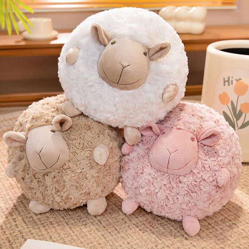 28cm Lovely Plush Toys Stuffed Animal Round Ball Sheep Fluffy Lamb Plushie Doll Soft Pillow Kid Birthday Xmas Gifts R260908 - view 5
