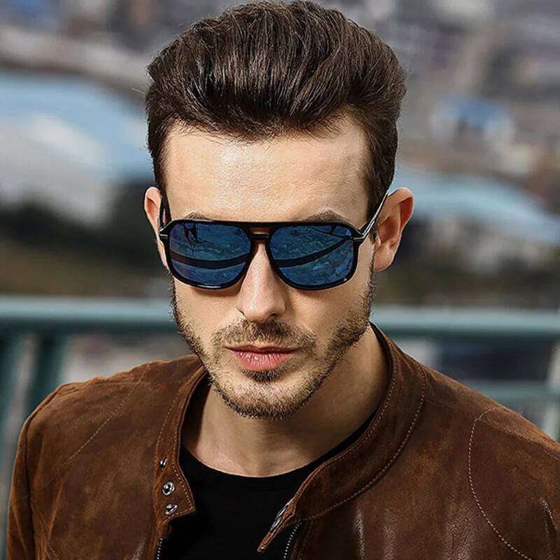 New Large Frame Square Sunglasses Men's Driving Fashion Sun Glasses Men Outdoor Fishing Polarized Eyewear UV400 Oculos De Sol Z260306