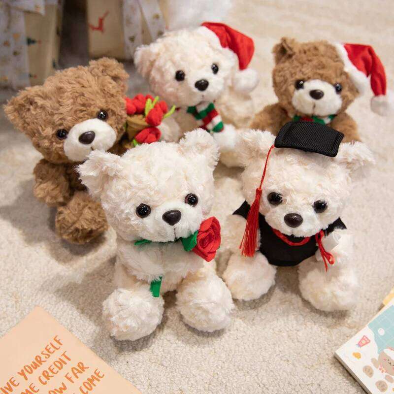 17cm Holiday Teddy Plush Valentine Christmas Graduation Days Kawaii Little Bear Stuffed Dolls Home Decor Toys R260908 - view 3