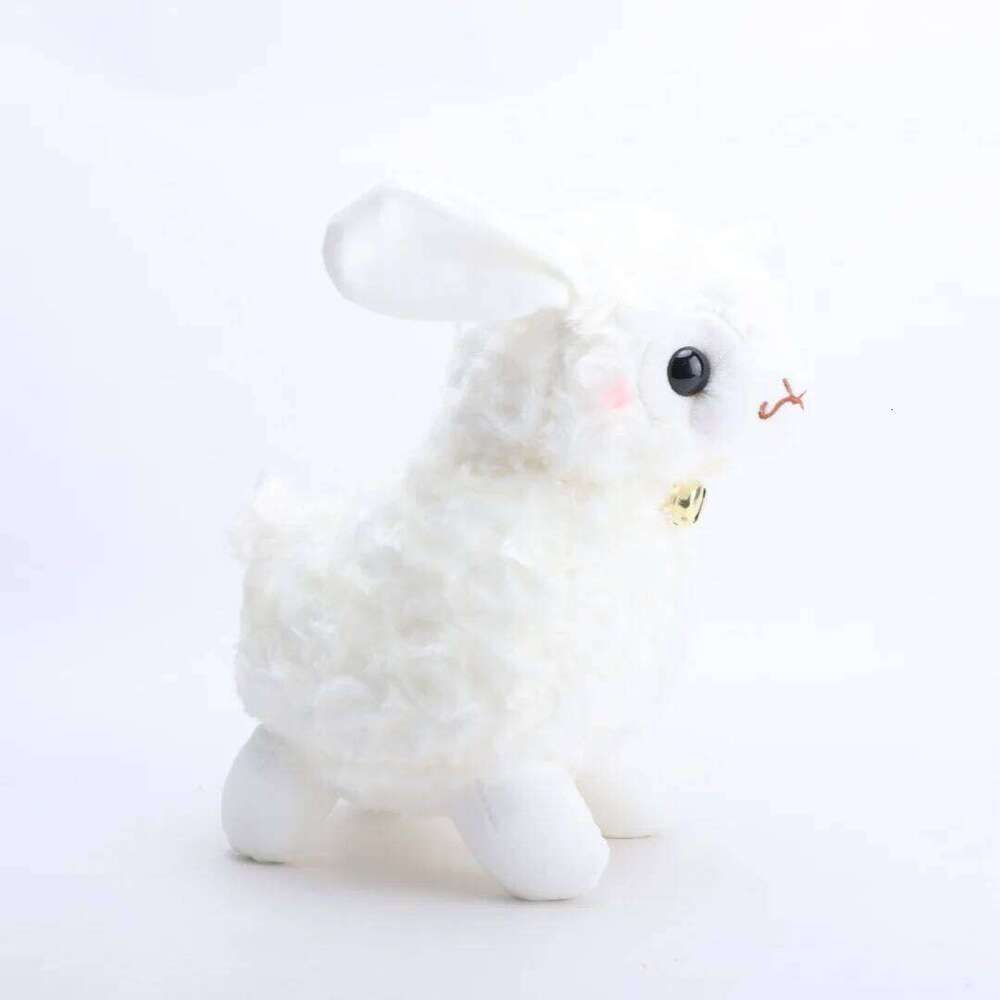 Cute Sheep Plush Stuffed Animal Toy Kawaii Lamb Doll with Neck Bell Soft Fluffy Plushie for Girls Kids Valentine's Day R260908 - view 5