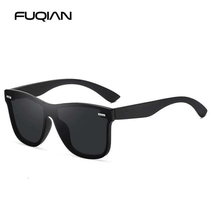 Luxury Square Polarized Sunglasses Men Women Fashion One-piece Sun Glasses Unisex Vintage Mirror Blue Driving Travelling Shades Z260306