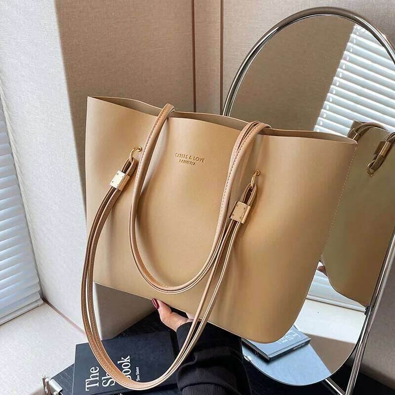 Red Fashion Shoulder Large Capacity Brand PU Leather Luxury Designer Tote Bag Commuter Wedding Party Big Handbag XJ260306