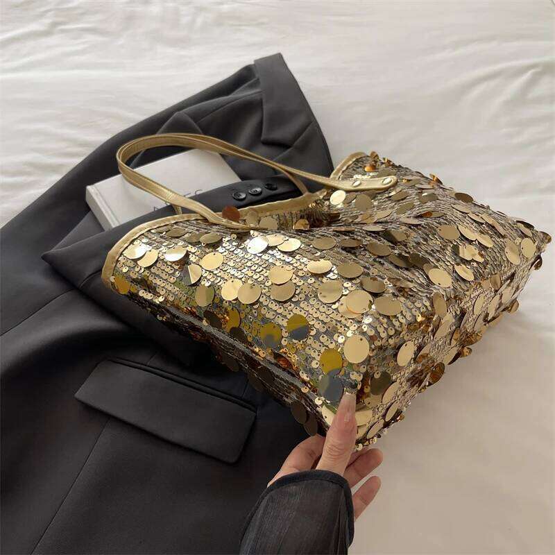 2025 Fashion Women's Sequin Evening Bag Clutch Glitter Gold Silver Party Purse for Wedding Dinner Prom Ball Gift Handbag XJ260306