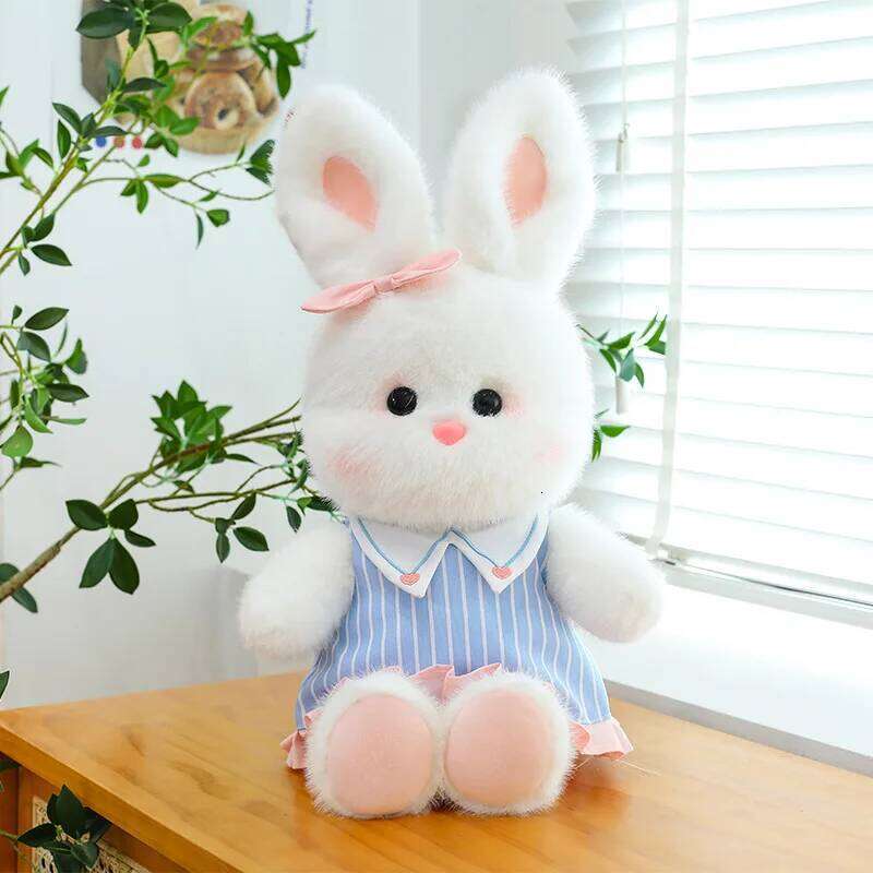 1pc 35cm/13.77in New Fashion Nini Rabbit Plush Toy Cute Bunny Ragdoll Pillow Doll Kids Gifts R260908 - view 4