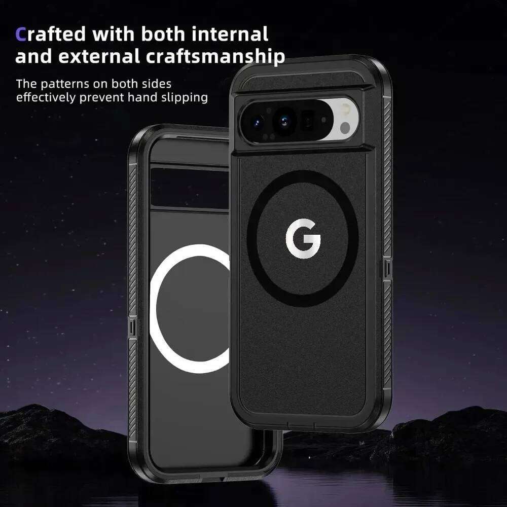 Heavy Armor Magnetic Wireless Charging Rugged Case For Google Pixel 10 9 XL 8 A Pro PC+TPU Enhanced Shockproof Buffer Cover H260305