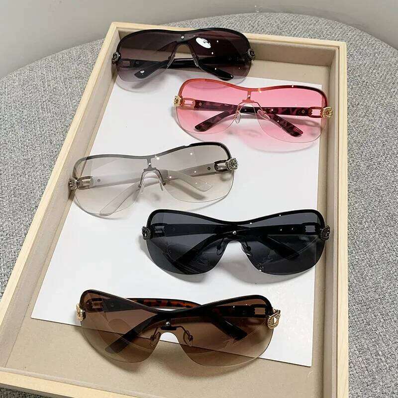 New arrival Popular Women's Punk Sunglasses Unique Oval Sun Glasses Men Goggle Shades Mirror Colorful Y2K Eyewear Z260306