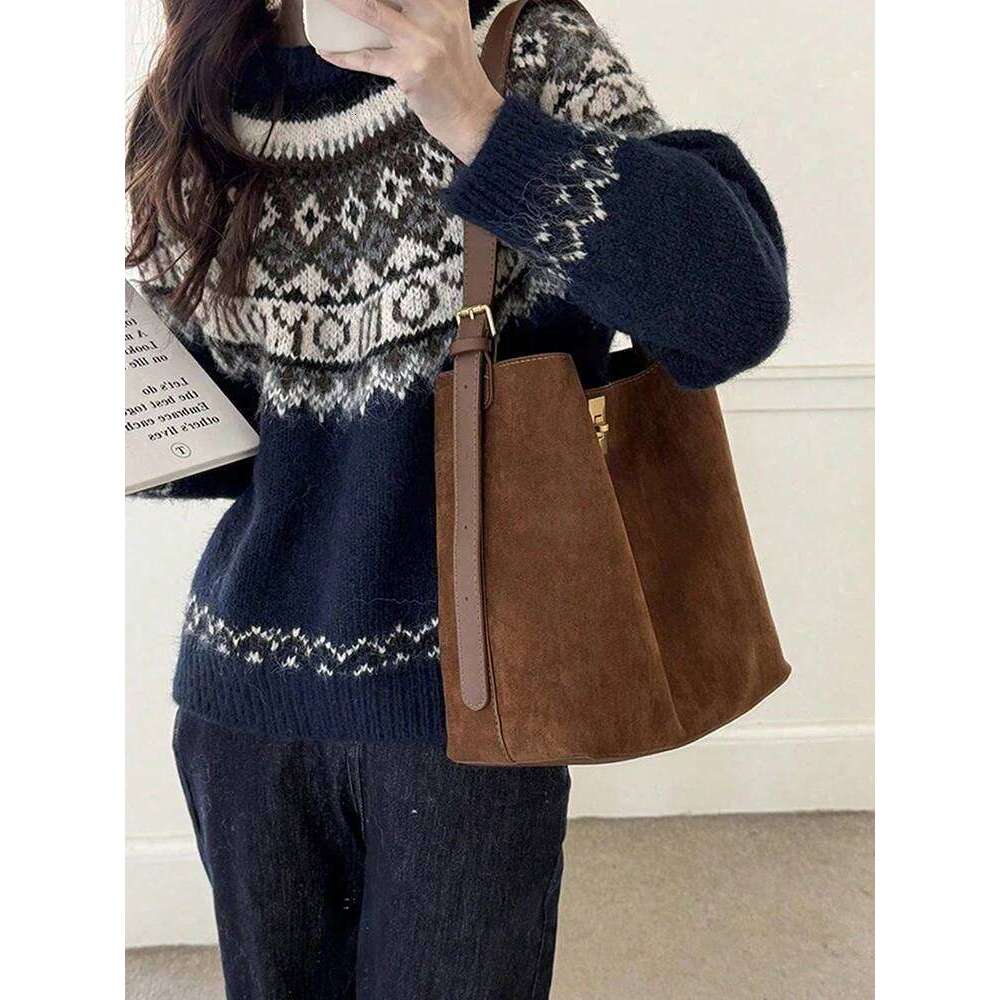 2025 New Autumn/Winter Retro Suedette Crossbody Large Capacity Shoulder Fashion Leisure Commuter Women's Bag XJ260306